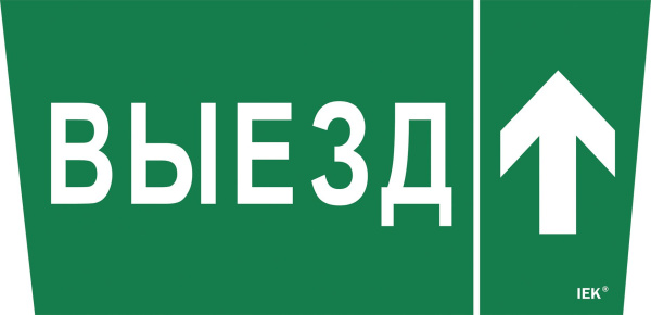 Этикетка самоклеящаяся 310х280мм "Выезд/стрелка вверх" IEK