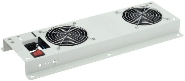 ITK Панель вентиляторная с выключателем 2 модуля без кабеля питания серая