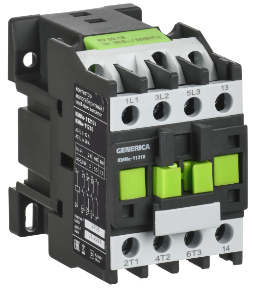 Контактор КМИе-11210 12А 400В/АС3 1НО IEK