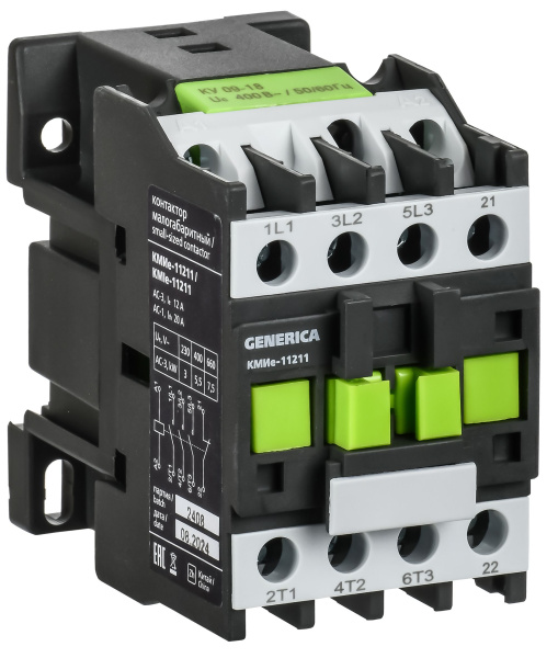 Контактор КМИе-11211 12А 230В/АС3 1НЗ IEK
