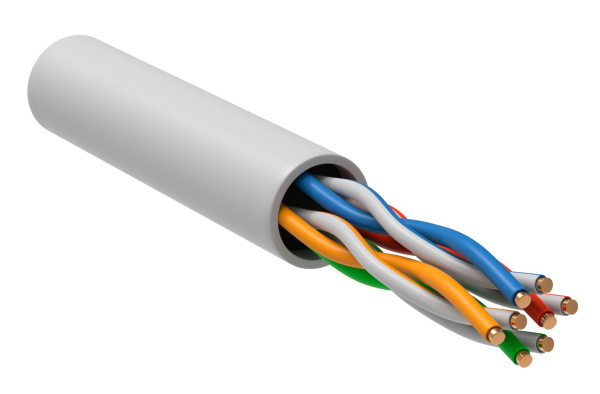 Кабель витая пара U/UTP кат.5E 24AWG 4 пары LSZH INDOOR 1м белый (100м) GENERICA