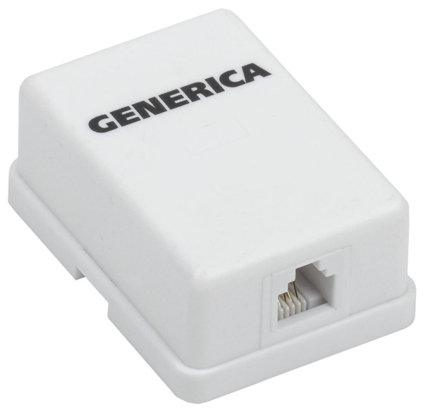 Розетка информационная настенная RJ12 кат.3 UTP 1 порт GENERICA