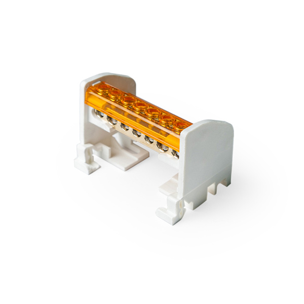 Шина на DIN-рейку в корпусе (кросс-модуль) 2х7 Промрукав