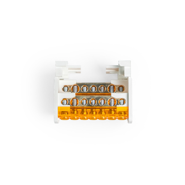 Шина на DIN-рейку в корпусе (кросс-модуль) 2х7 Промрукав