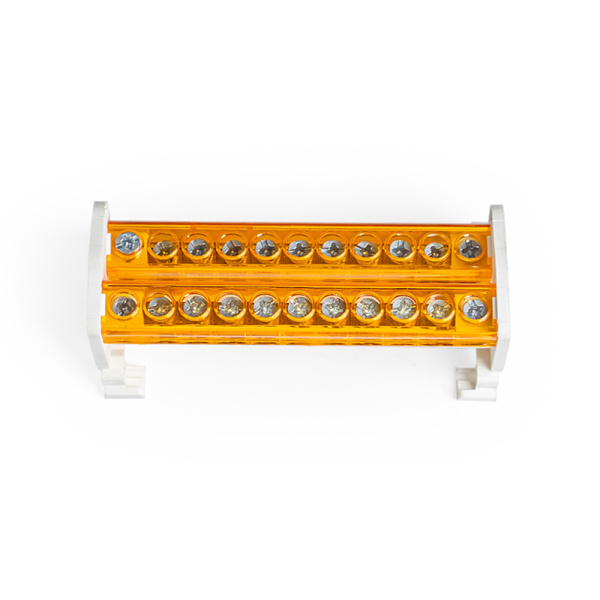 Шина на DIN-рейку в корпусе (кросс-модуль) 2х11 Промрукав