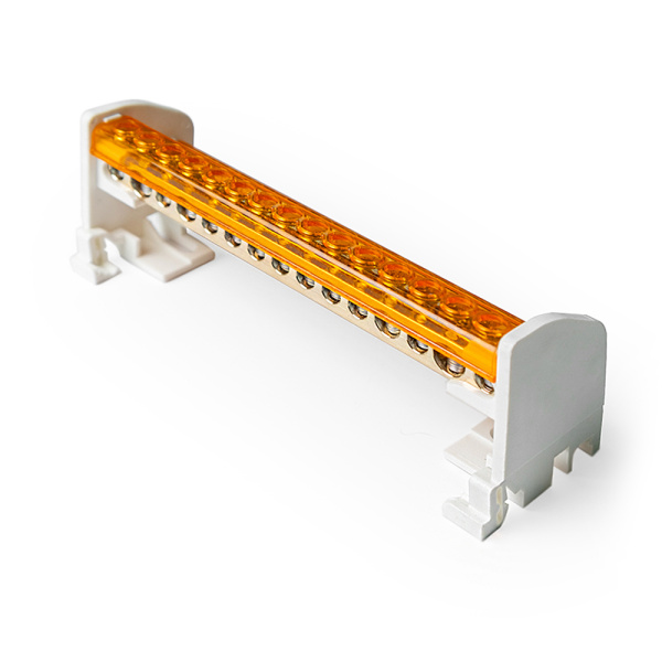 Шина на DIN-рейку в корпусе (кросс-модуль) 2х15 Промрукав