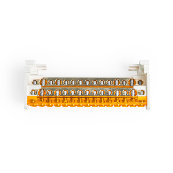 Шина на DIN-рейку в корпусе (кросс-модуль) 2х15 Промрукав