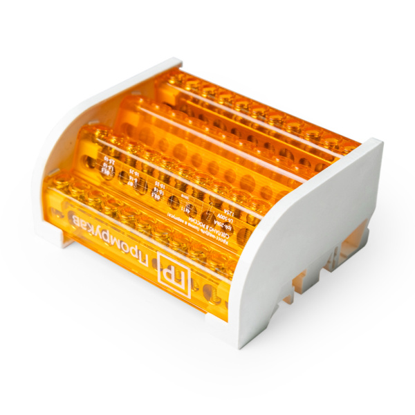 Шина на DIN-рейку в корпусе (кросс-модуль) 4х11 Промрукав