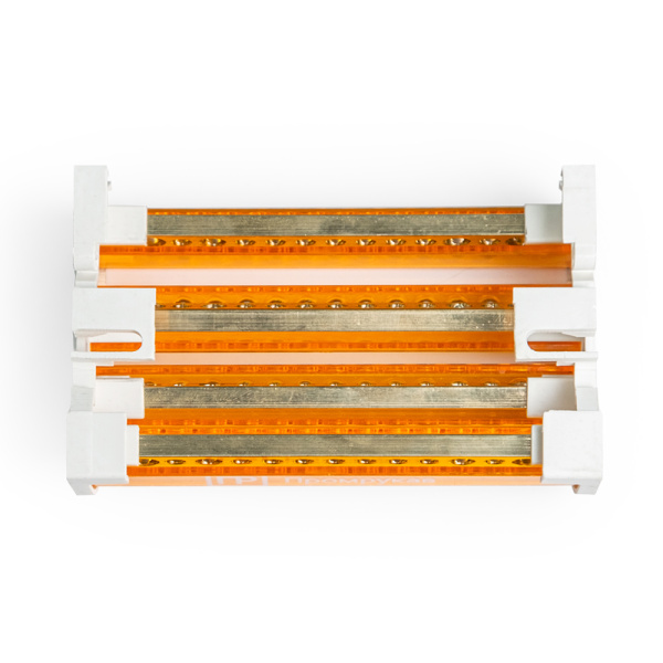 Шина на DIN-рейку в корпусе (кросс-модуль) 4х15 Промрукав