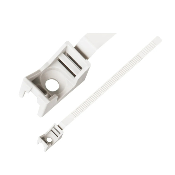 Хомутный держатель со стяжкой 16-32 мм белый (200 шт/уп) Промрукав
