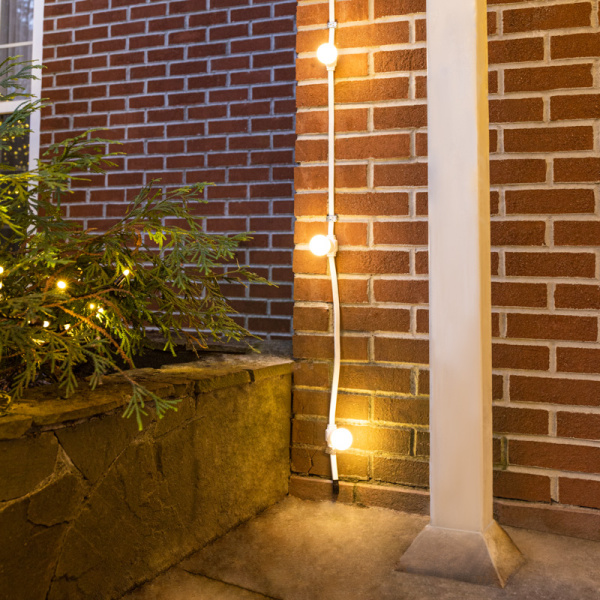 Гирлянда Белт-Лайт 2 жилы, 50м, шаг 20см, 250 патронов Е27, IP65, белый плоский провод каучук NEON-NIGHT