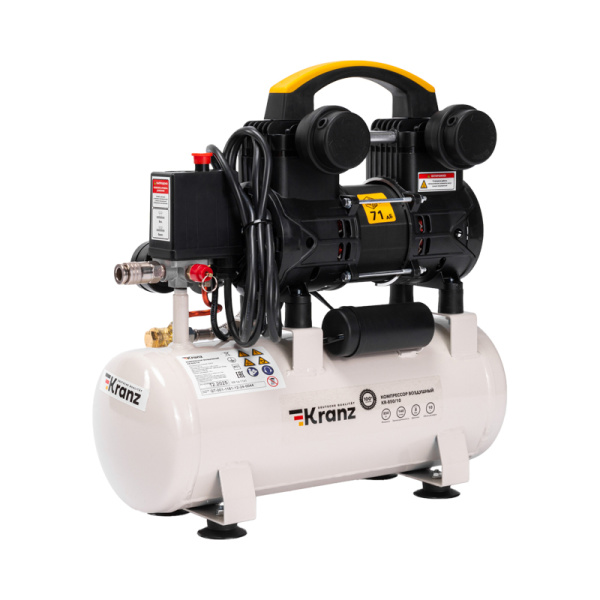 Компрессор воздушный безмасляный KR-850/10, 850Вт, 140 л/мин, 10л KRANZ