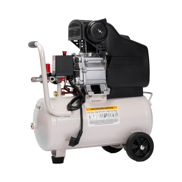 Компрессор воздушный KR-1500/24, 1500Вт, 230 л/мин, 24л KRANZ