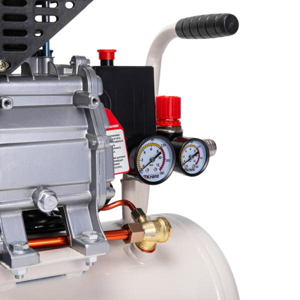 Компрессор воздушный KR-1500/24, 1500Вт, 230 л/мин, 24л KRANZ