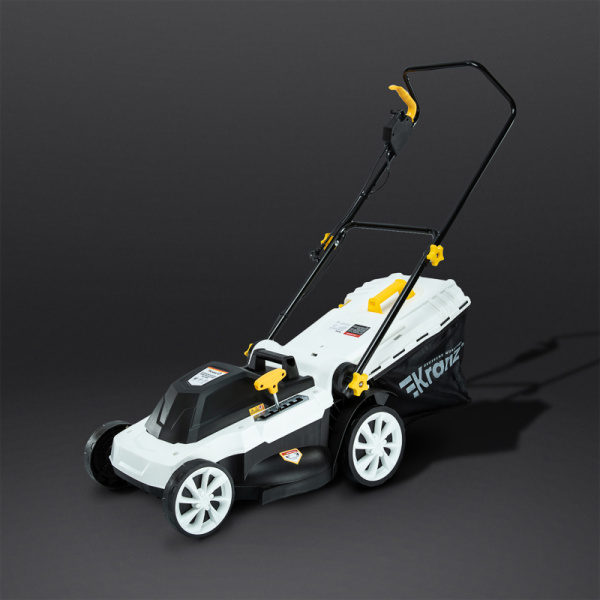 Газонокосилка электрическая KR-2000, 2000Вт, ширина 42см, 6 уровней, 45л KRANZ