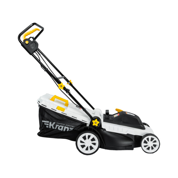 Газонокосилка электрическая KR-2000, 2000Вт, ширина 42см, 6 уровней, 45л KRANZ