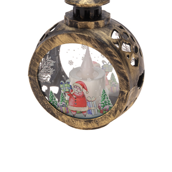 Фонарь декоративный (фигура) со свечкой 9х5х13см, цвет корпуса бронзовый, цвет свечения теплый белый, питание 3xLR1130 (в комплекте) NEON-NIGHT