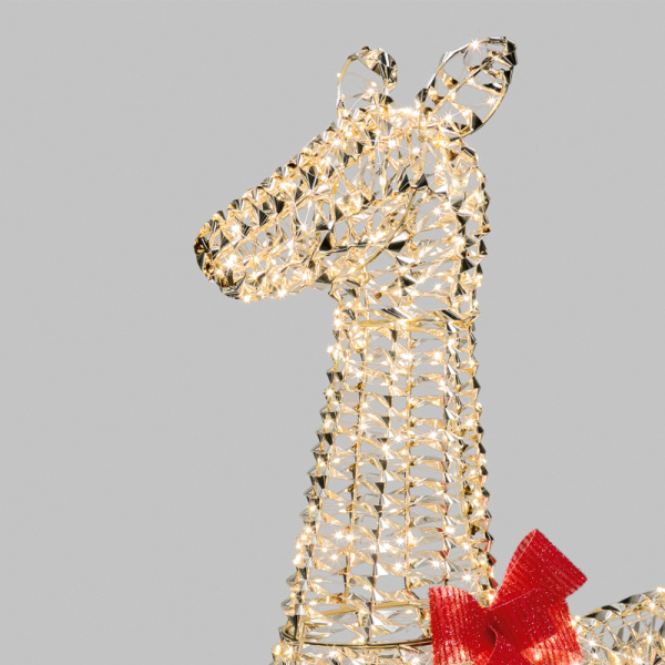 Светодиодная фигура Олениха 155см, цвет свечения теплый белый, питание от трансформатора, IP44 NEON-NIGHT