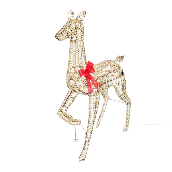 Светодиодная фигура Олениха 155см, цвет свечения теплый белый, питание от трансформатора, IP44 NEON-NIGHT