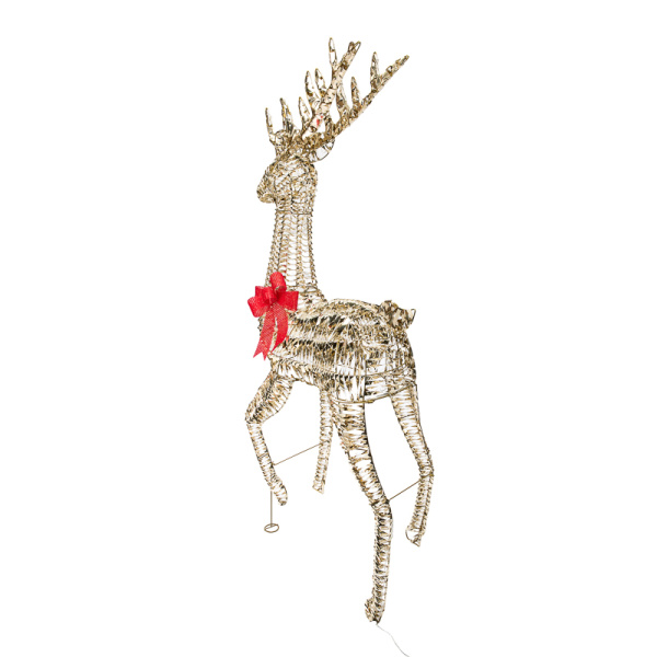 Светодиодная фигура Олень 180см, цвет свечения теплый белый, питание от трансформатора, IP44 NEON-NIGHT