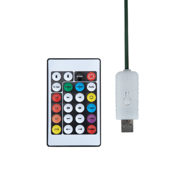 Умная гирлянда Роса с крупными каплями 30м 300 LED RGB мягкий зеленый провод IP20 USB NEON-NIGHT