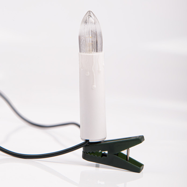 Гирлянда светодиодная Свечи 20м, темно-зеленый ПВХ, 100 LED ТЕПЛЫЙ БЕЛЫЙ, не соединяется NEON-NIGHT