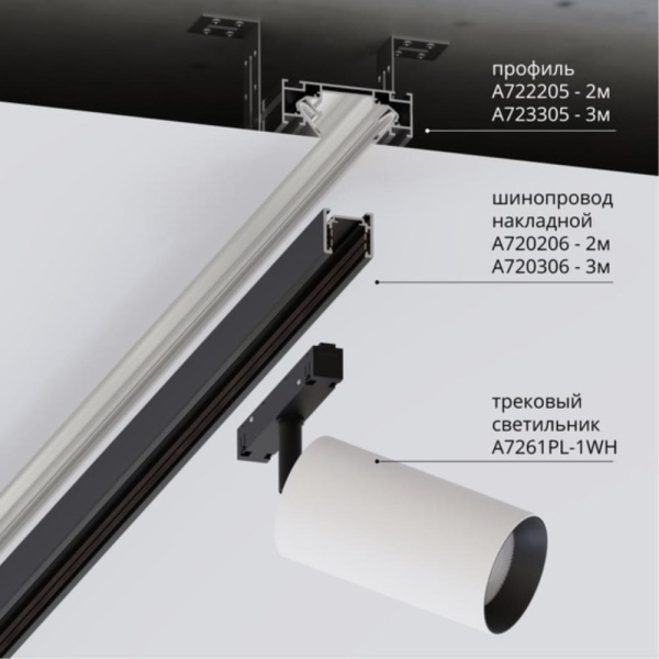 Профиль для монтажа накладного шинопровода Arte Lamp OPTIMA-ACCESSORIES A722205