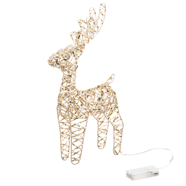 Светодиодная фигура Олень 34см, цвет свечения теплый белый, питание 2хAA (не в комплекте) NEON-NIGHT