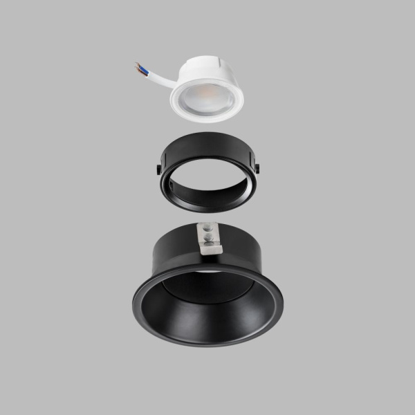 214007 Кольцо фиксации DOMINO под лампу/модуль D50mm д/21450х-21460х ЧЕРНЫЙ