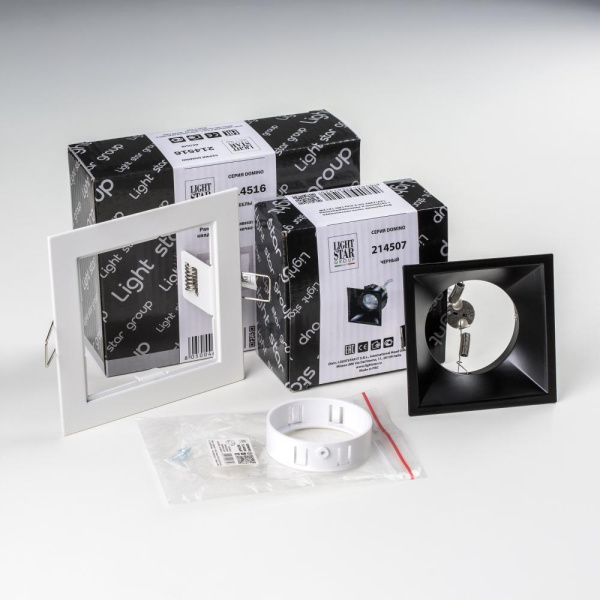 D51607WMOD Светильник DOMINO QUADRO под LED модуль/лампу МR16 (214516+214507+214006)