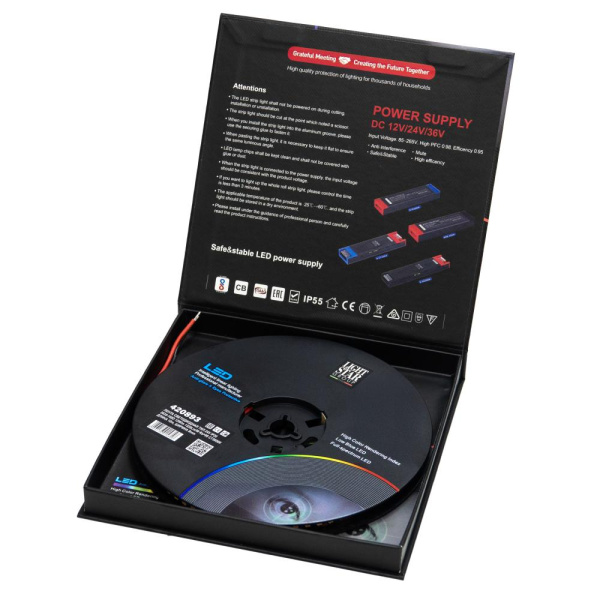 420893 Лента LIGHTSTAR LED 24V 12W/M 110Lm/W 3000K IP20 1шт = 10м