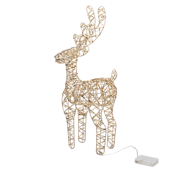 Светодиодная фигура Олень 50см, цвет свечения теплый белый, питание 3хAA (не в комплекте) NEON-NIGHT
