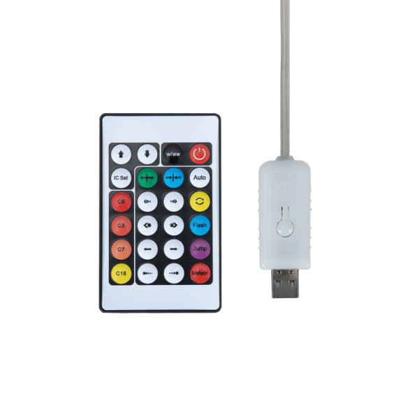 Умная гирлянда Роса с крупными каплями 20м 200 LED RGB IP20 прозрачный провод USB NEON-NIGHT