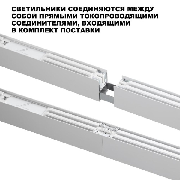 359604 OVER NT25 068 белый Светильник линейный светодиод. с переключ. цв. температуры IP20 LED 40W 220-240V 3000К\4000К\6000К FATTO