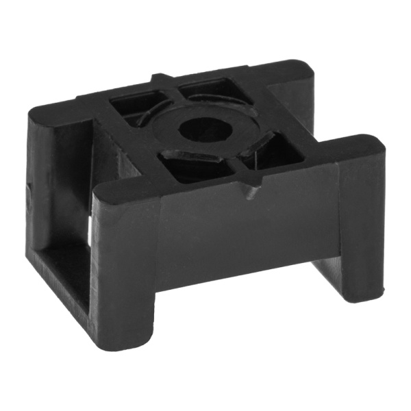 Площадка под стяжку для прямого монтажа 22x16мм, черная (100 шт/уп) REXANT