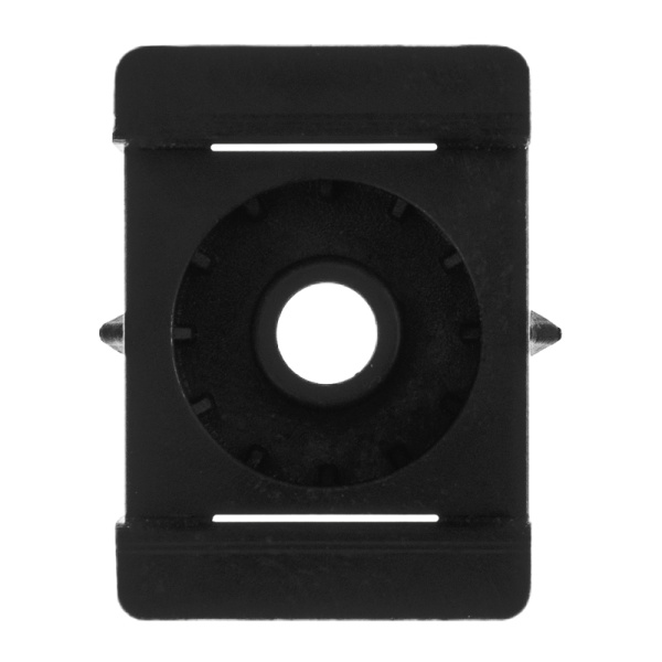 Площадка под стяжку для прямого монтажа 22x16мм, черная (100 шт/уп) REXANT