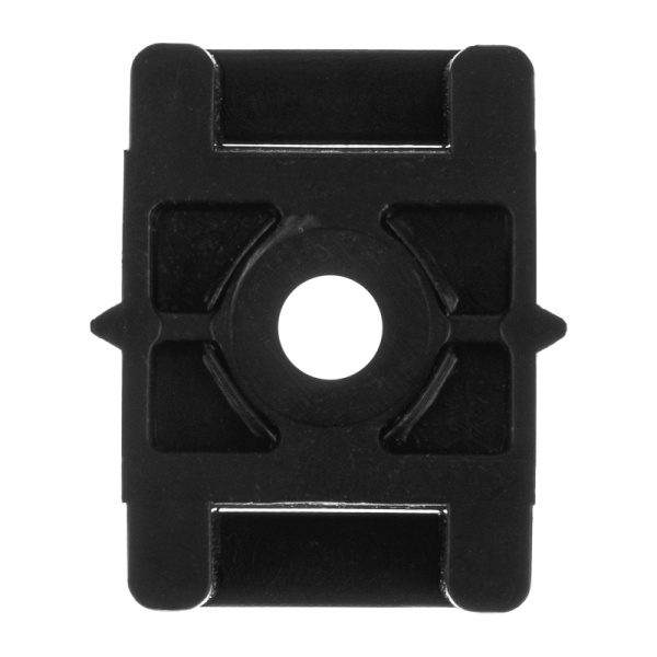 Площадка под стяжку для прямого монтажа 22x16мм, черная (100 шт/уп) REXANT