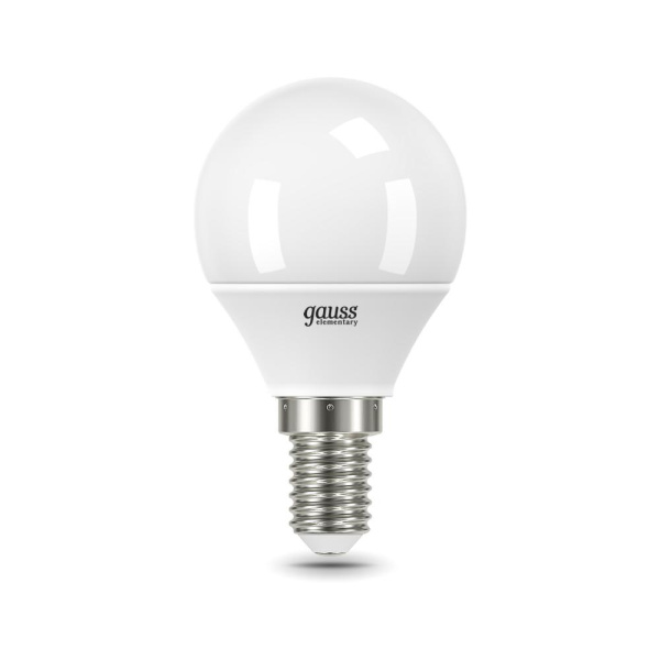Лампа Gauss Elementary Шар 12W 950lm 6500K Е14 LED 1/10/100