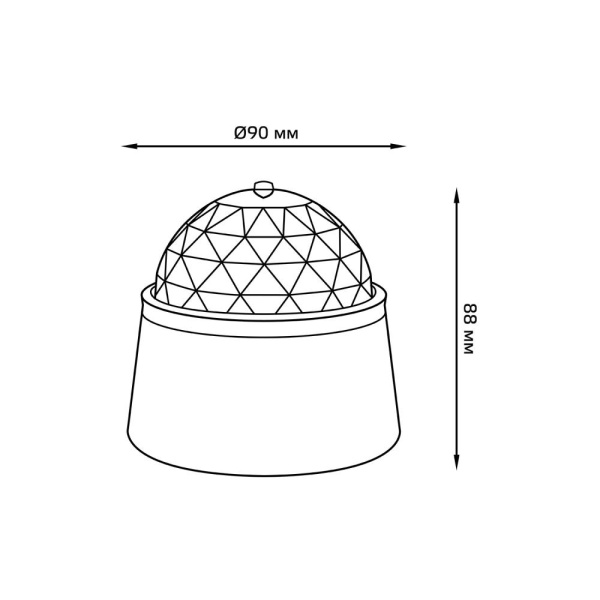 Светильник  MOOD "диско" 3W 220-240V белый с фиксированной проекцией с кабелем электропитания и выключателем  LED 1/50