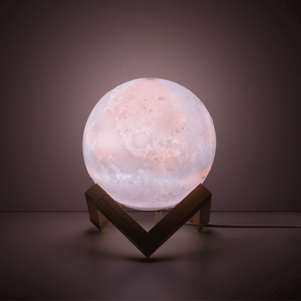 Светильник настольный Gauss NN004 3D Луна 1W 220-240V D13см белый 13см c увлажнителем воздуха LED 1/6/12