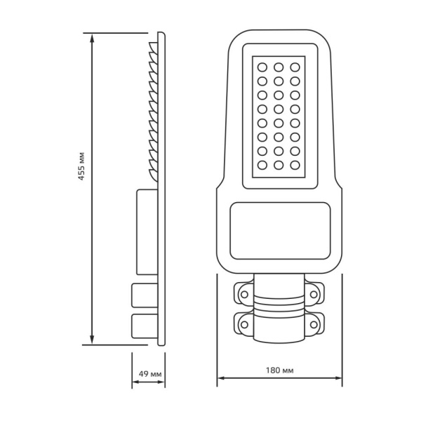 Светильник Уличный Gauss LED Qplus IP65 455*180*49 80W 9600lm 5000K 120-260V КСС "Ш" 1/4