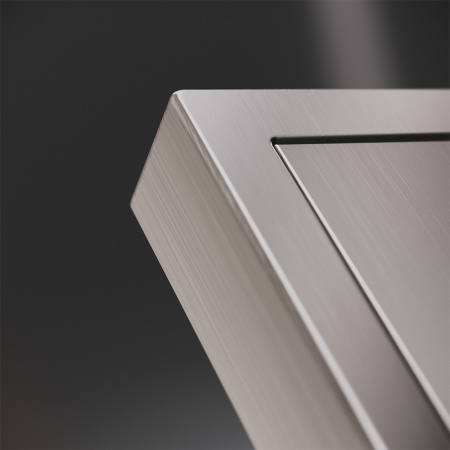 Накладка для розетки с заземлением, S70 Metal (никель)