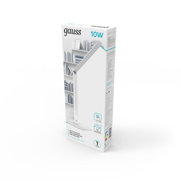 Светильник настольный Gauss модель GTL201 10W 580lm 4000K 170-265V белый диммируемый LED 1/10/40