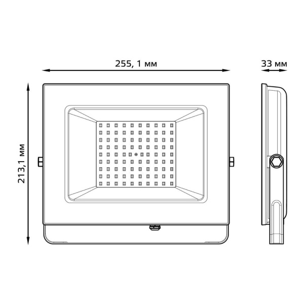 Прожектор светодиодный Gauss Elementary G2 100W 8990lm IP65 3000К черный 1/16