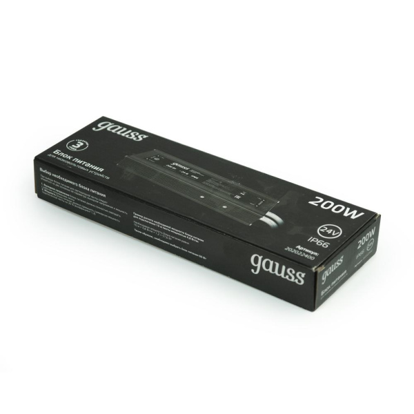 Блок питания Gauss 200W 24V IP66 1/15