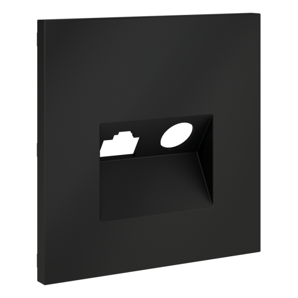 Накладка для розетки TV+RJ45 кат. 6, S70 (графит)