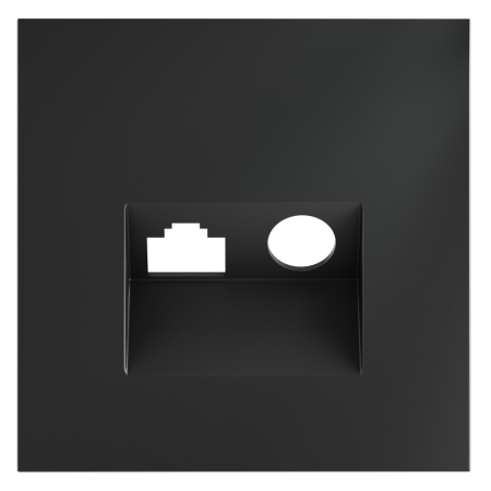 Накладка для розетки TV+RJ45 кат. 6, S70 (графит)