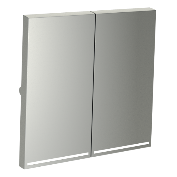 Клавиши для выключателя/переключателя двухклавишного с подсветкой, S70 (сталь)