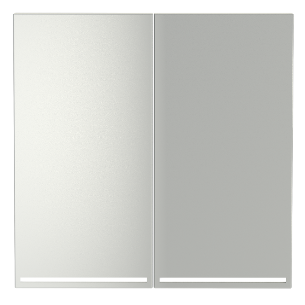 Клавиши для выключателя/переключателя двухклавишного с подсветкой, S70 (сталь)