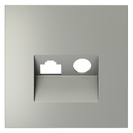 Накладка для розетки TV+RJ45 кат. 6, S70 (сталь)